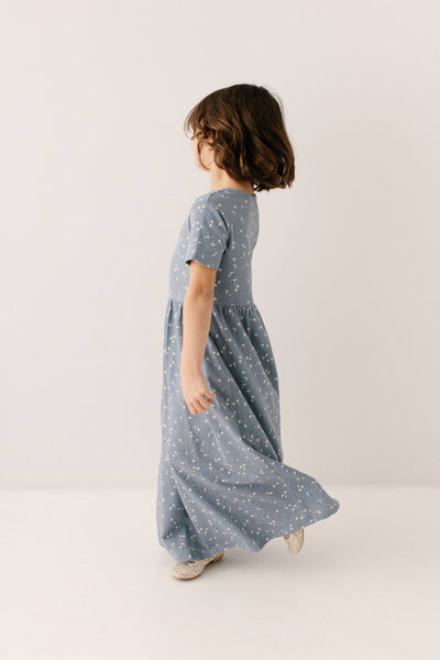 'Abigail' Girl Ditsy Floral Maxi Dress