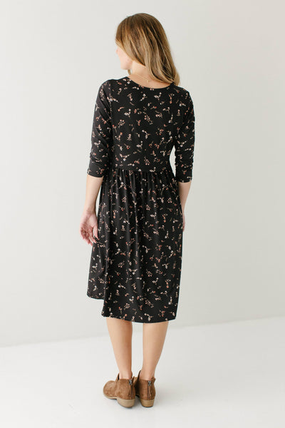 'August' Nursing Friendly Floral Knee Length Dress