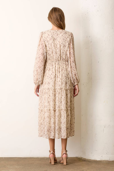 PRINTED FLORAL MAXI DRESS
