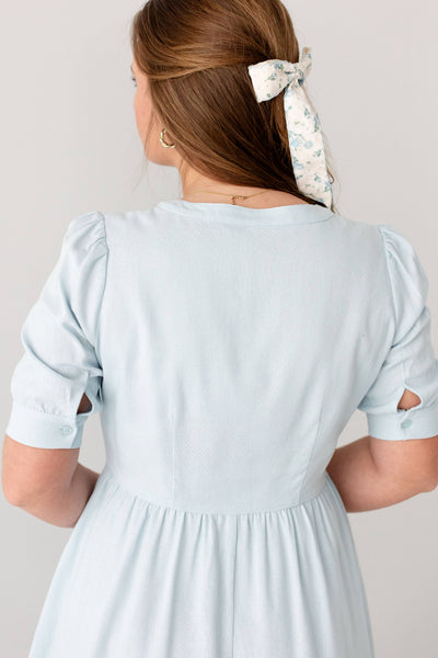 'Nora' Button Front A-Line Dress
