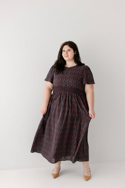 'Felicity' Rose Print Maxi Dress