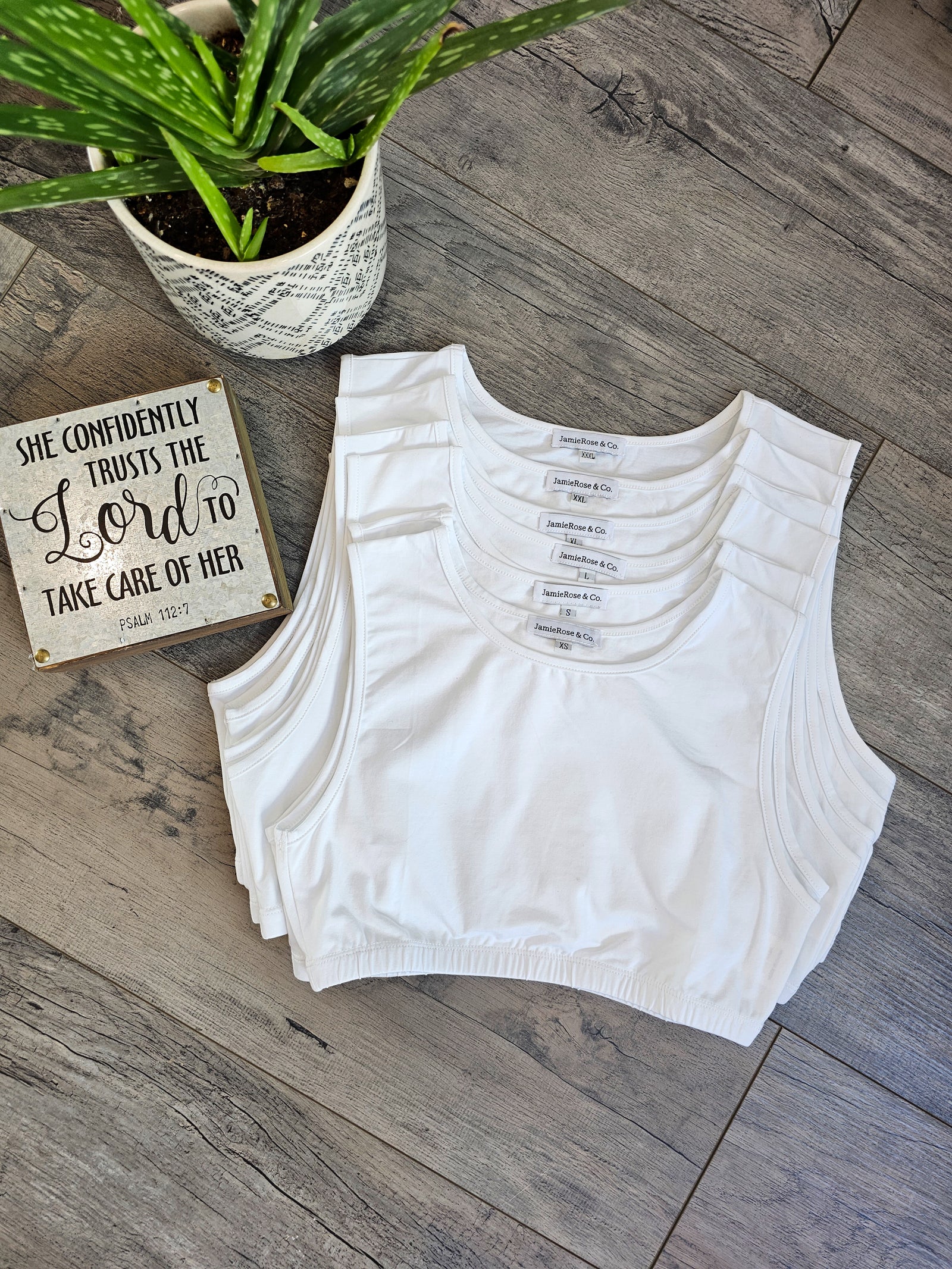 New Modest Casual Cropped Camis in white