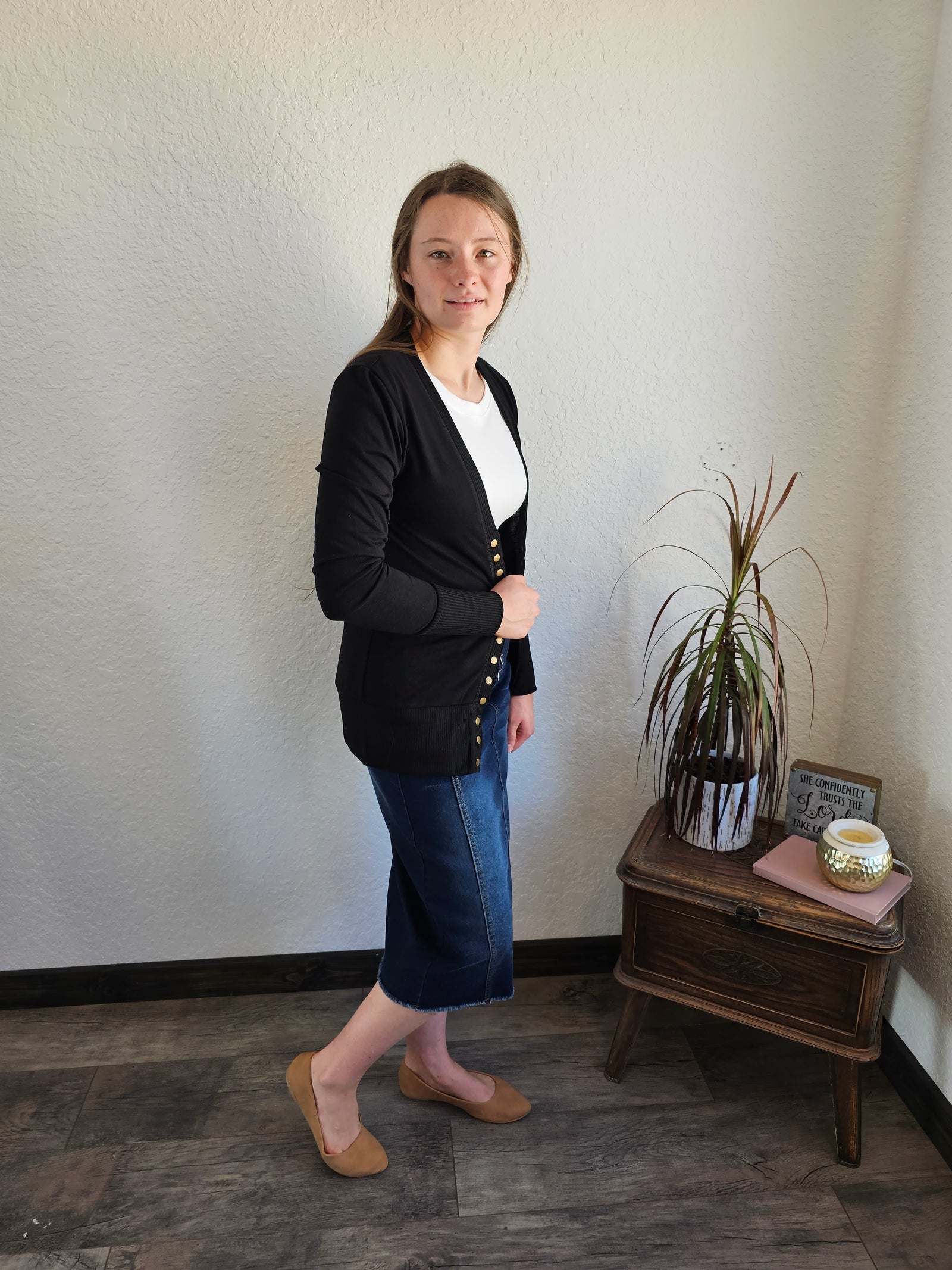 Longsleeve Cardigan in Black