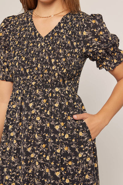 Printed Smocking Top Dress
