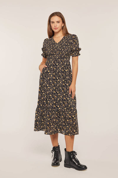 Printed Smocking Top Dress