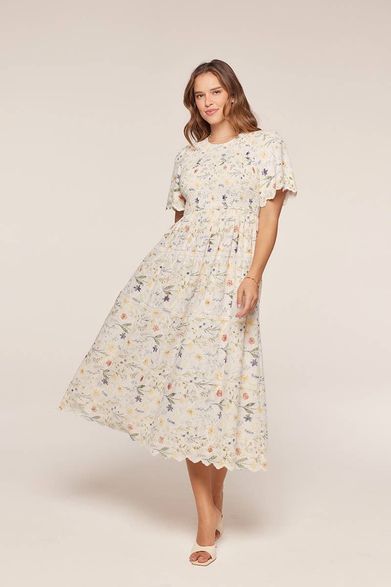 Embroidered Floral Dress
