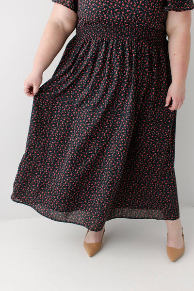 'Felicity' Rose Print Maxi Dress