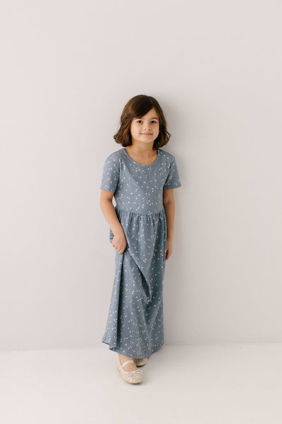 'Abigail' Girl Ditsy Floral Maxi Dress