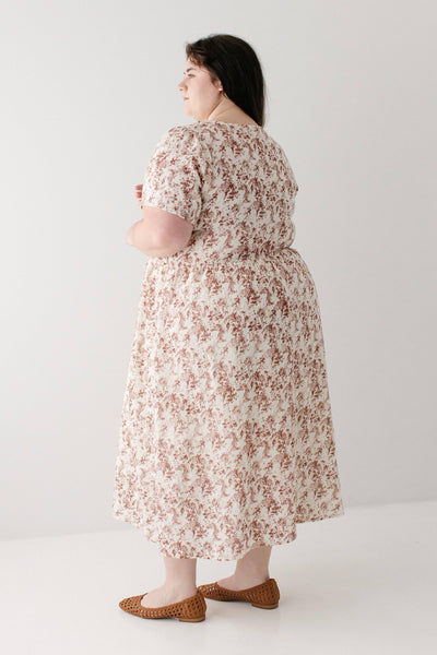 'Cheryl' Vintage Red Printed Gauze Dress