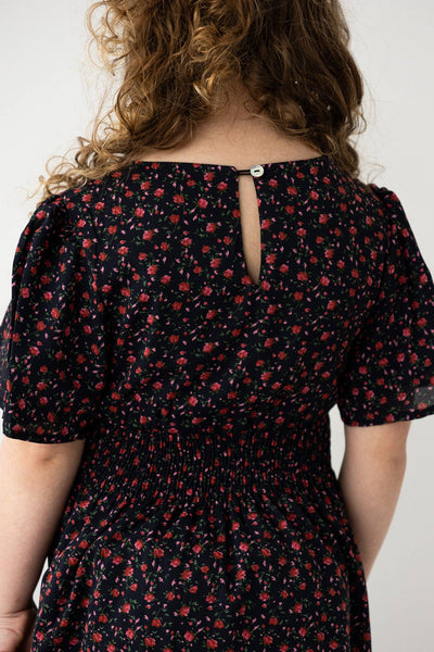 'Felicity' Girl Rose Print Dress