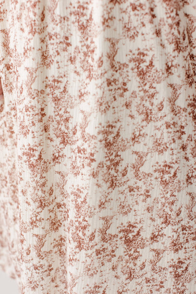 'Cheryl' Vintage Red Printed Gauze Dress