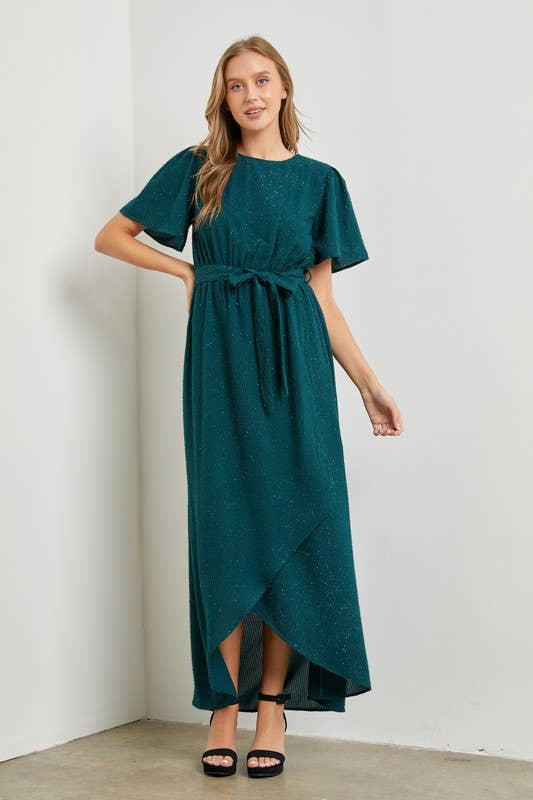 Woven Texture Midi Dress