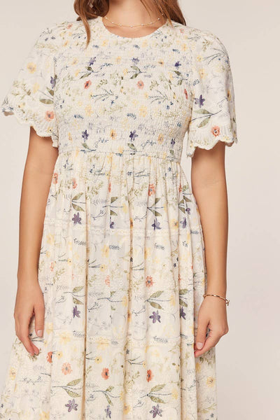 Embroidered Floral Dress