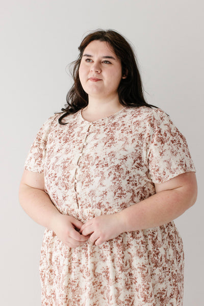 'Cheryl' Vintage Red Printed Gauze Dress