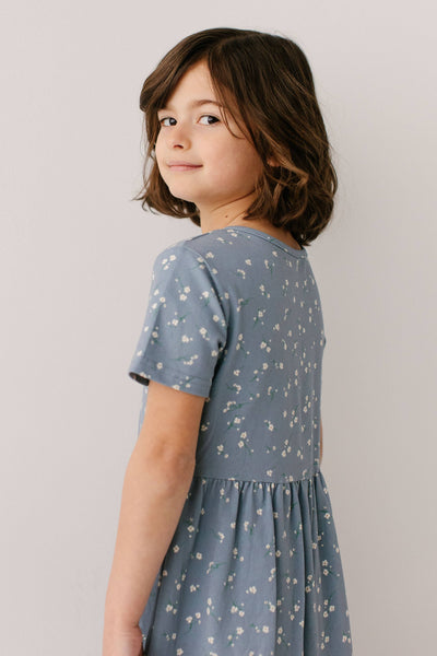 'Abigail' Girl Ditsy Floral Maxi Dress