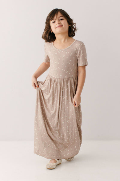 'Abigail' Girl Ditsy Floral Maxi Dress