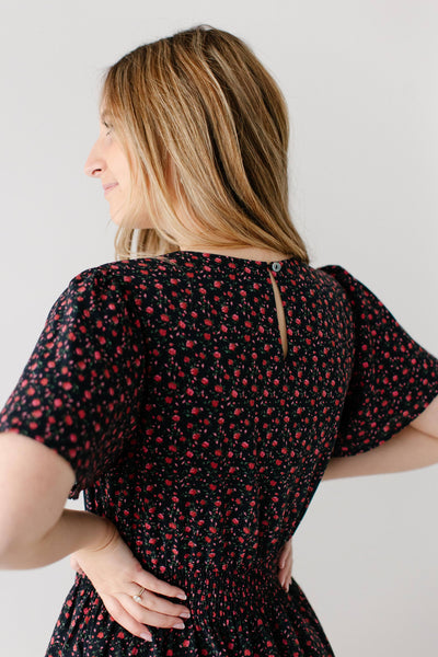 'Felicity' Rose Print Maxi Dress