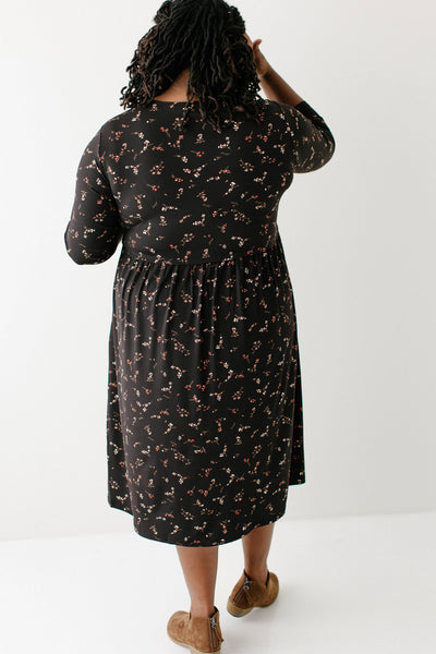 'August' Nursing Friendly Floral Knee Length Dress