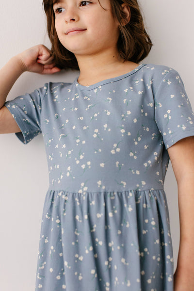'Abigail' Girl Ditsy Floral Maxi Dress