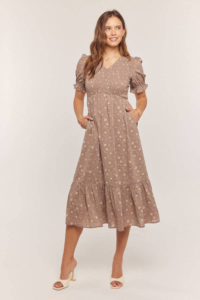 Printed Smocking Top Dress