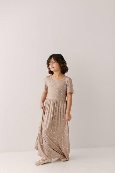 'Abigail' Girl Ditsy Floral Maxi Dress