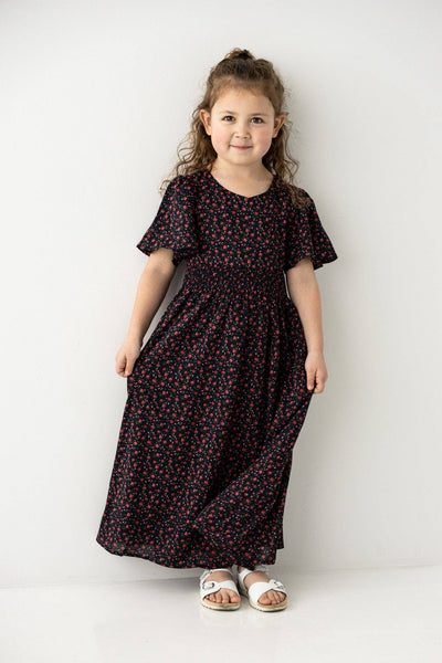 'Felicity' Girl Rose Print Dress