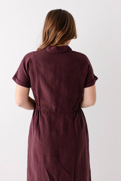 'Siena' Collared Button Up Midi Dress