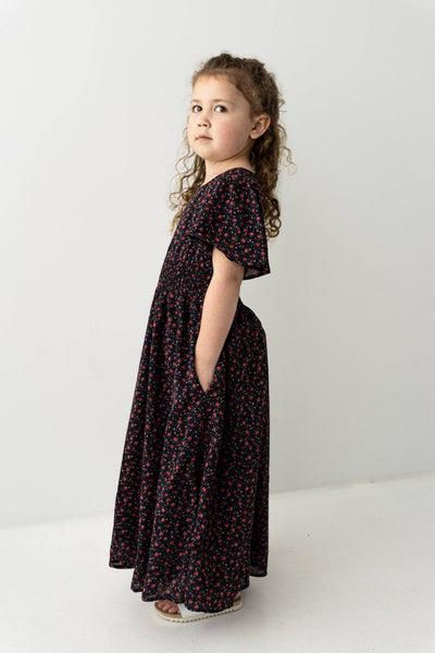 'Felicity' Girl Rose Print Dress