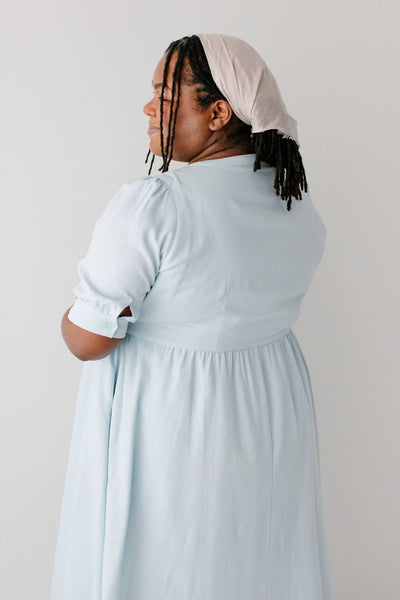 'Nora' Button Front A-Line Dress