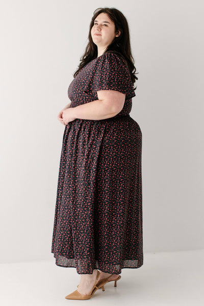 'Felicity' Rose Print Maxi Dress