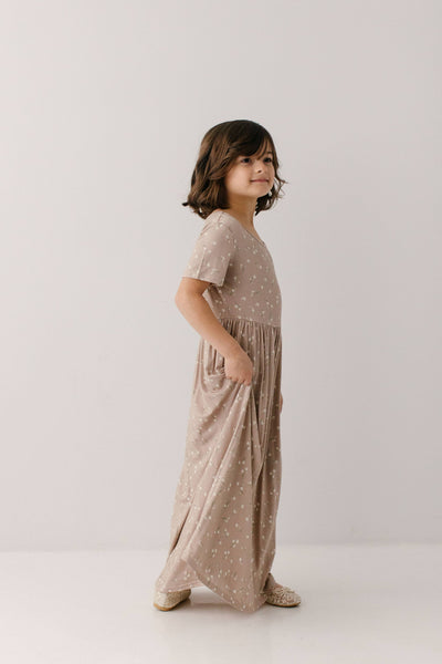 'Abigail' Girl Ditsy Floral Maxi Dress