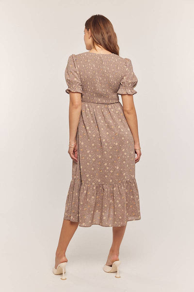 Printed Smocking Top Dress