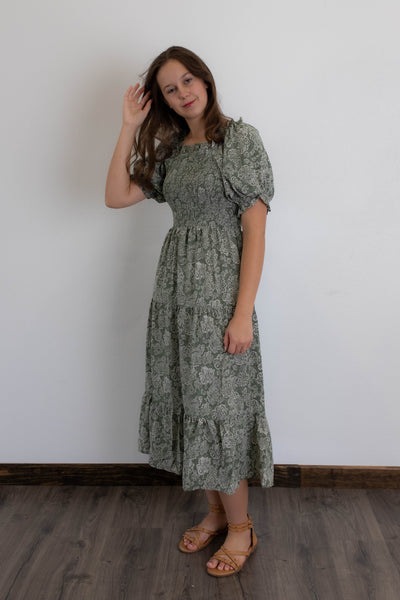 Green Smock top