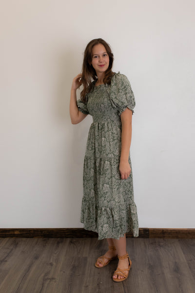 Green Smock top