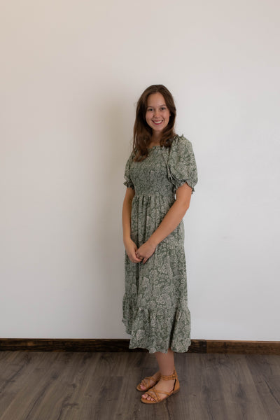 Green Smock top