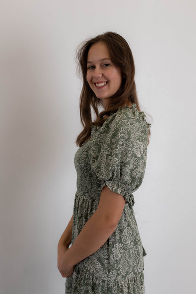 Green Smock top