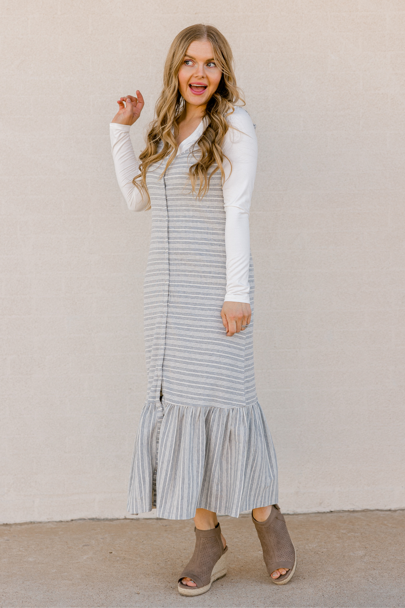 The Cove Dress in Heather Gray