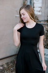 Ella in Black midi Dress